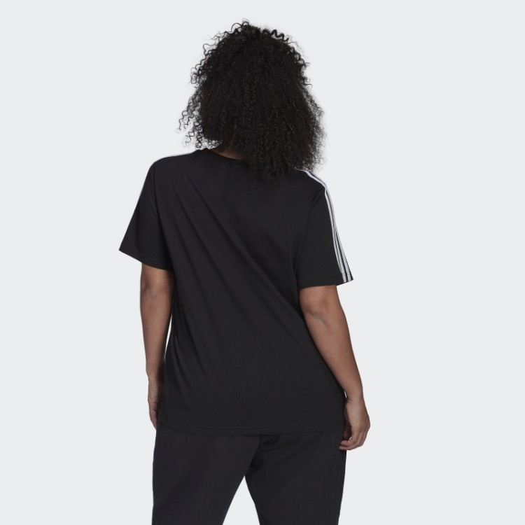 Camiseta Slim Com As Três Listras Preta Essencial (tamanho Grande) Adidas