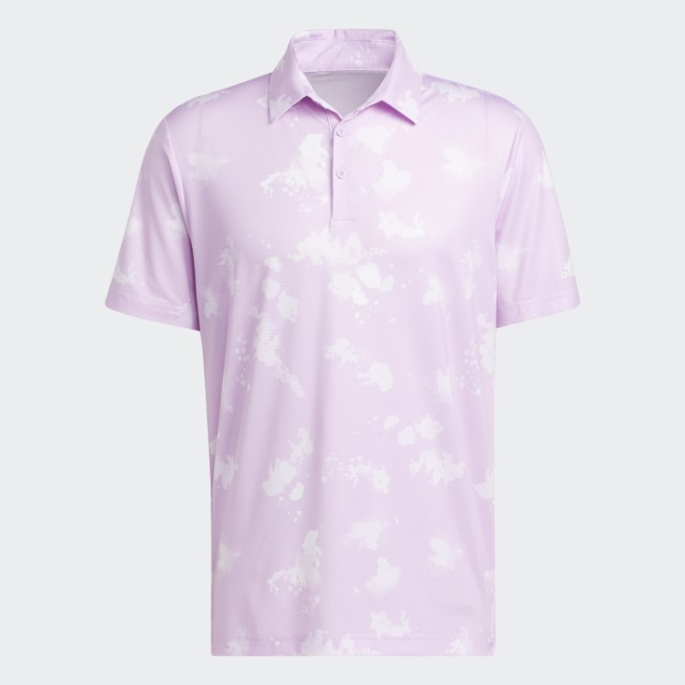 Camisa Polo Com Estampa De Respingos Lilás Adidas
