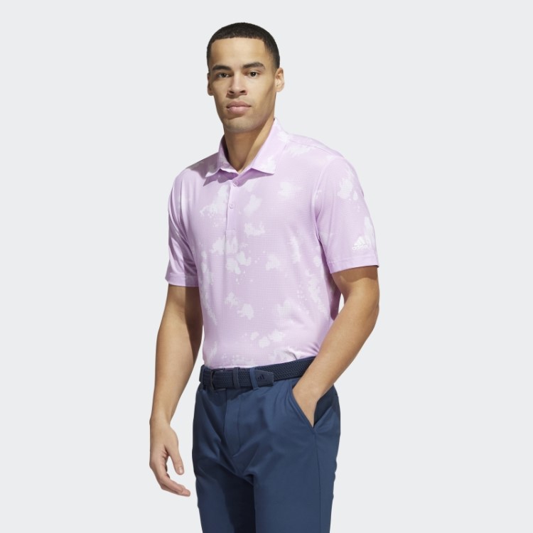 Adidas Camisa Polo Lilás Com Estampa De Respingos