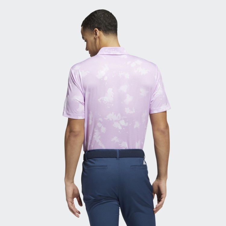 Adidas Camisa Polo Lilás Com Estampa De Respingos