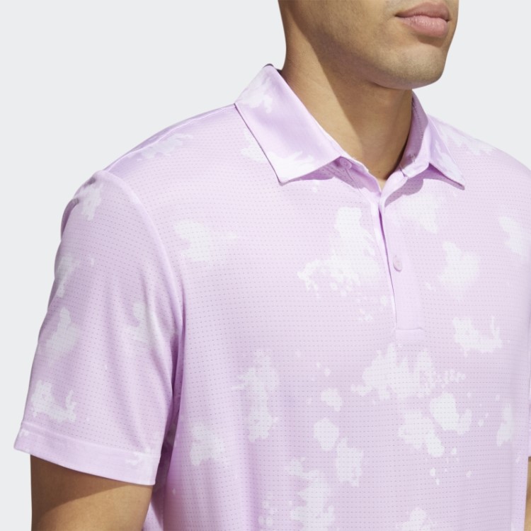 Adidas Camisa Polo Lilás Com Estampa De Respingos