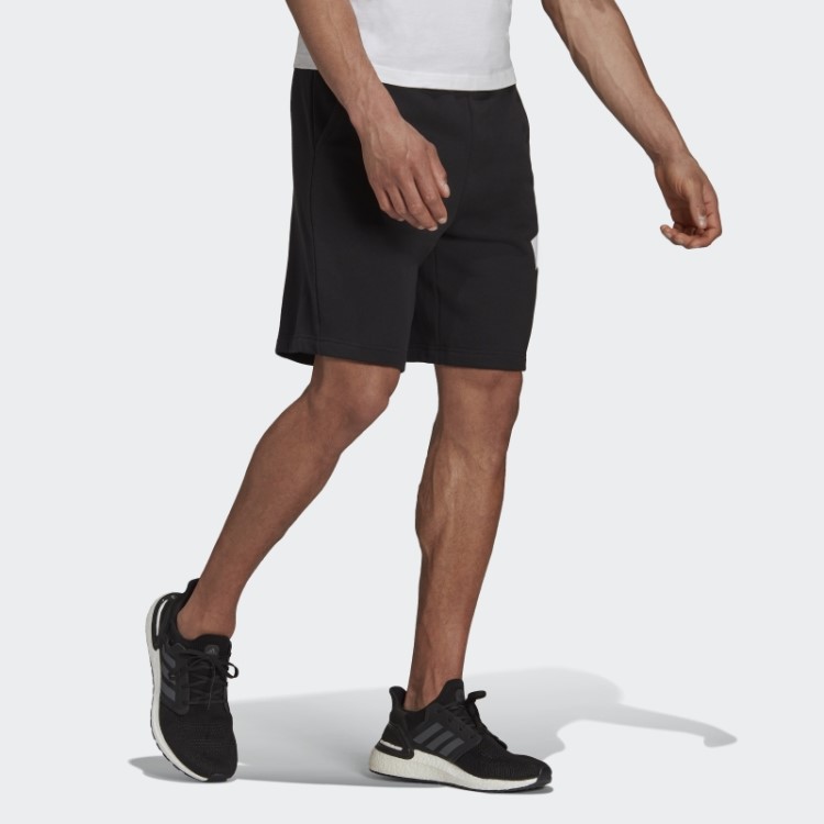 Adidas Sportswear Preto ícones Do Futuro Logotipo Gráfico Shorts Moda