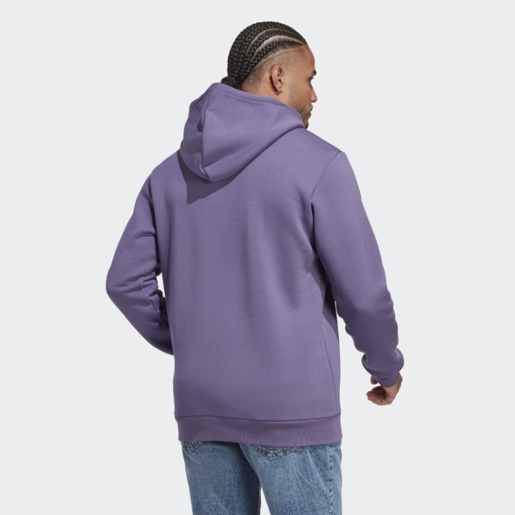 Moletom Com Capuz Tech Purple Trefoil Essentials Adidas