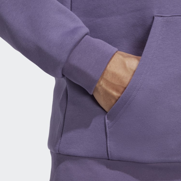 Moletom Com Capuz Tech Purple Trefoil Essentials Adidas