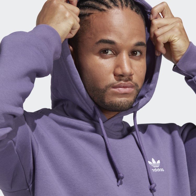 Moletom Com Capuz Tech Purple Trefoil Essentials Adidas