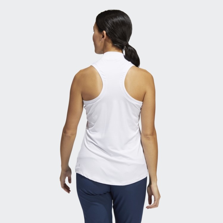 Adidas Camisa Polo Sem Manga Branca Racerback