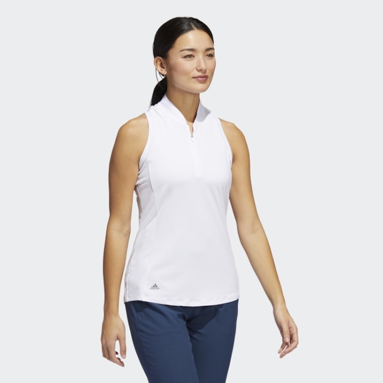 Adidas Camisa Polo Sem Manga Branca Racerback