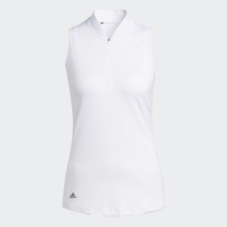 Adidas Camisa Polo Sem Manga Branca Racerback