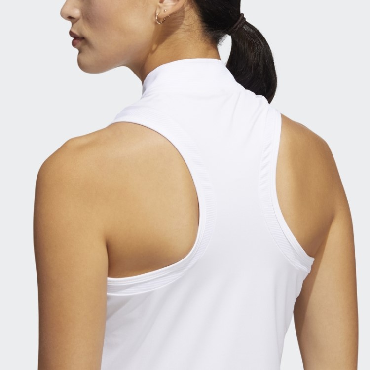 Adidas Camisa Polo Sem Manga Branca Racerback
