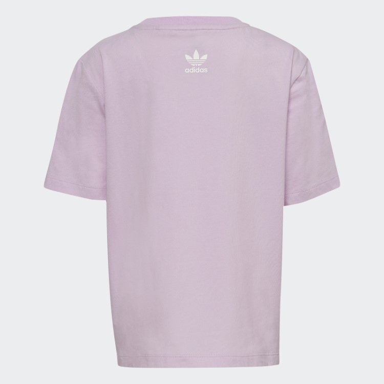 Camiseta Lilás Com Logo Gráfico Adidas