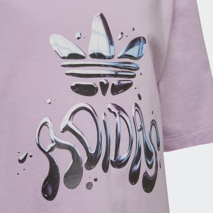 Camiseta Lilás Com Logo Gráfico Adidas