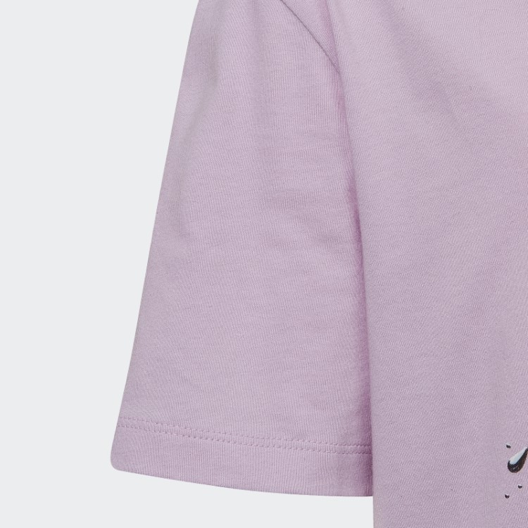 Camiseta Lilás Com Logo Gráfico Adidas
