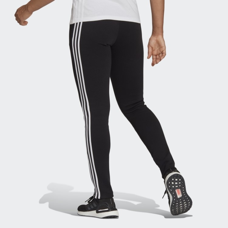 Calça Skinny Com As Três Listras Preta Adidas Sportswear Future Icons Moda