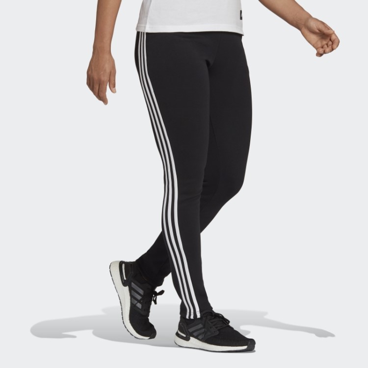 Calça Skinny Com As Três Listras Preta Adidas Sportswear Future Icons Moda