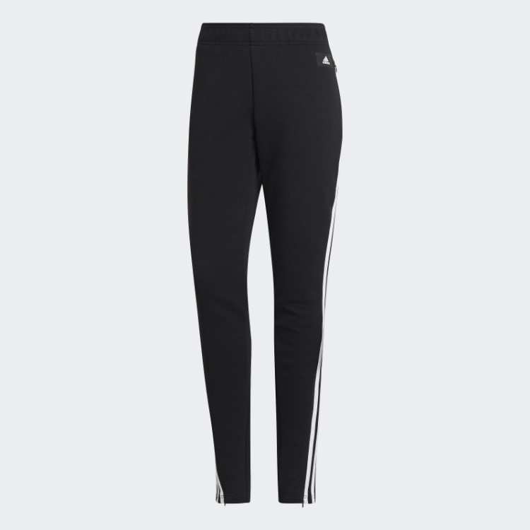 Calça Skinny Com As Três Listras Preta Adidas Sportswear Future Icons Moda