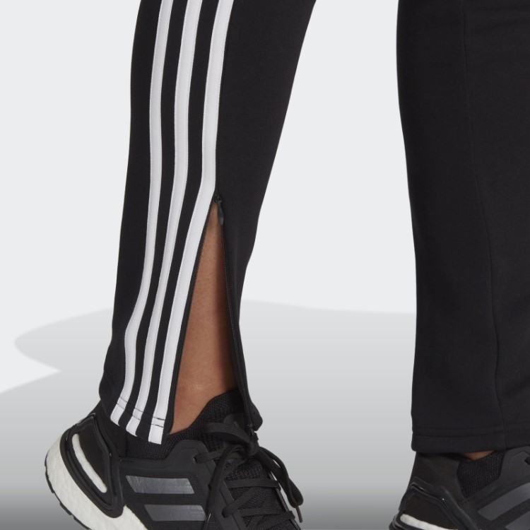 Calça Skinny Com As Três Listras Preta Future Icons Da Adidas