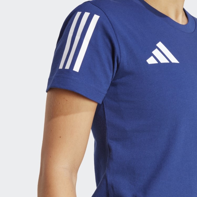 Adidas France T-shirt De Algodão Gráfico Vitória Azul