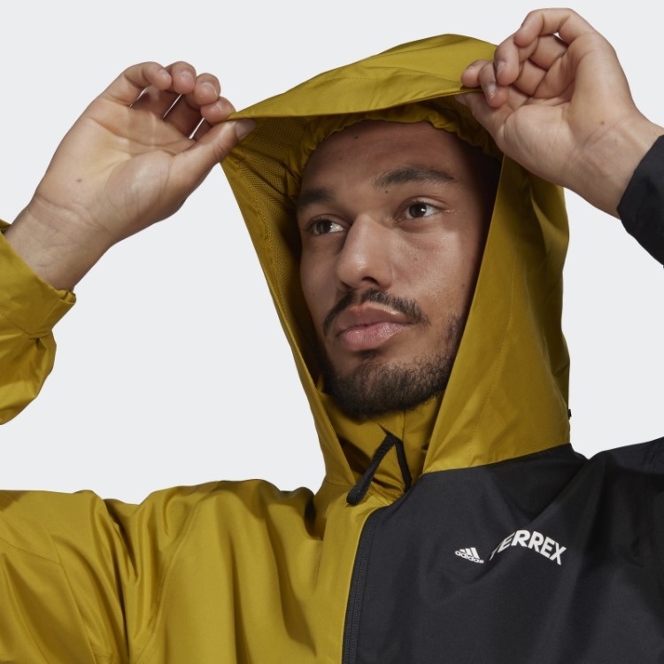 Jaqueta De Chuva De Duas Camadas Olive Terrex Multi Rain.rdy Adidas
