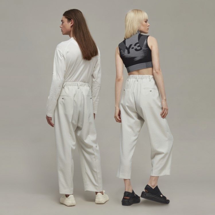 Calças Retas De Uniforme Esportivo Y-3 Moda Adidas