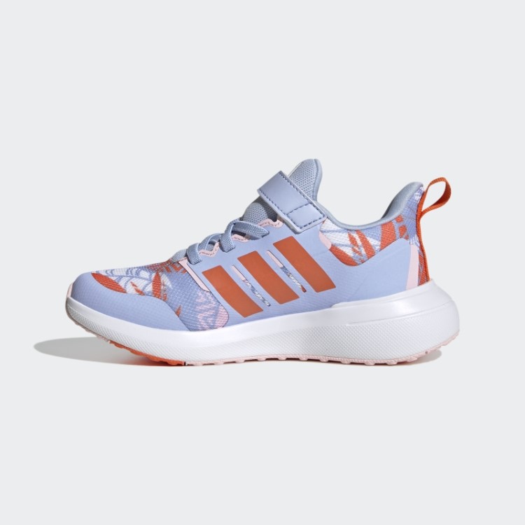Adidas X Disney Fortarun 2.0 Moana Cloudfoam Sapato De Renda Elástico Com Alça Quente Azul Amanhecer