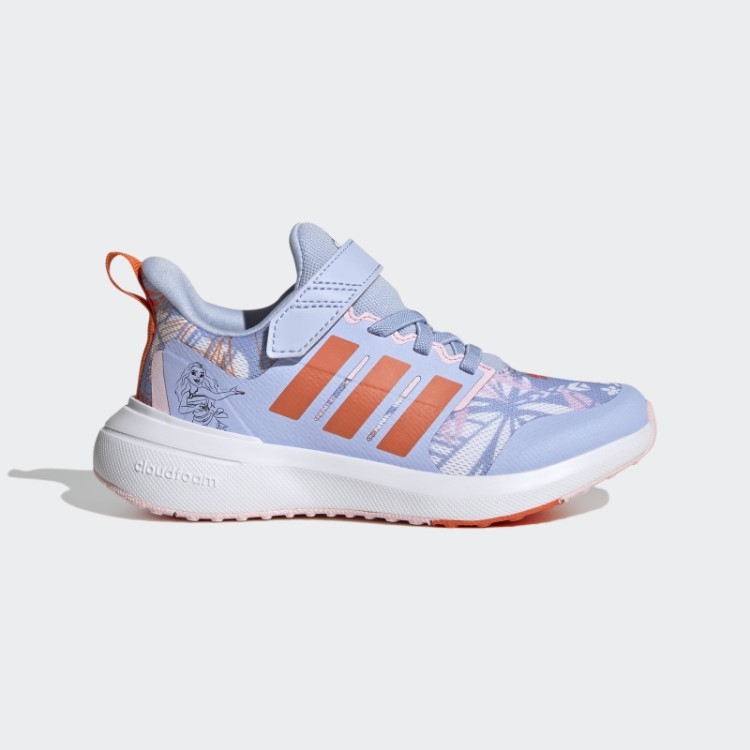 Adidas X Disney Fortarun 2.0 Moana Cloudfoam Sapato De Renda Elástico Com Tira Superior Azul Dawn Fashion