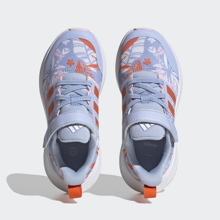 Adidas X Disney Fortarun 2.0 Moana Cloudfoam Sapato De Renda Elástico Com Tira Superior Azul Dawn Fashion