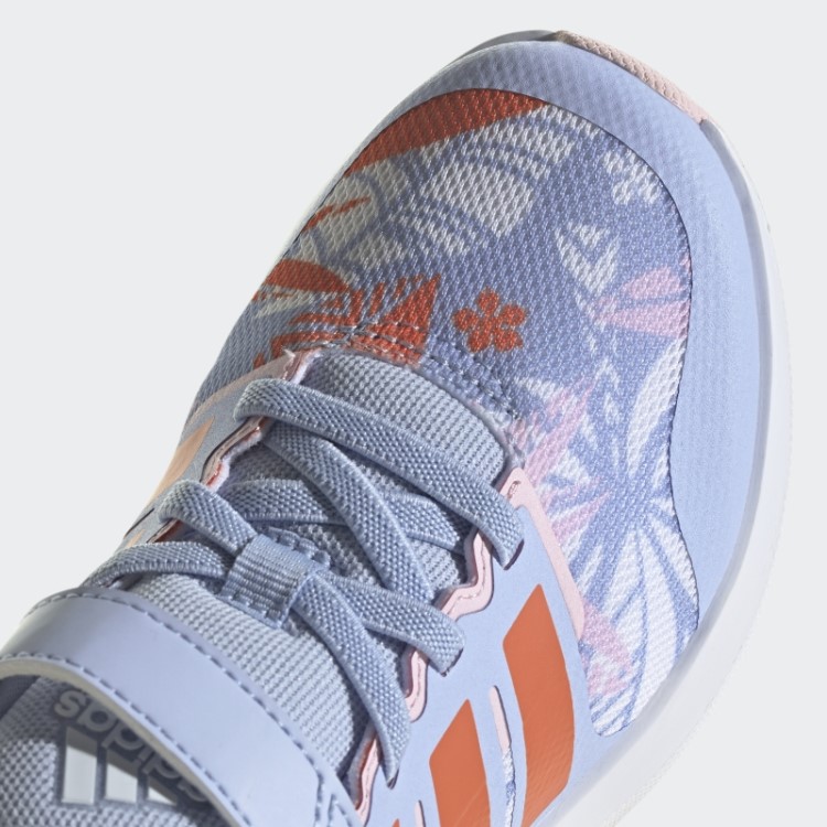 Adidas X Disney Fortarun 2.0 Moana Cloudfoam Sapato De Renda Elástico Com Tira Superior Azul Dawn Fashion