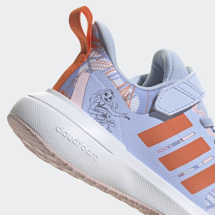 Adidas X Disney Fortarun 2.0 Moana Cloudfoam Sapato De Renda Elástico Com Tira Superior Azul Dawn Fashion