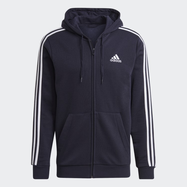 Ink Essentials Moletom Com Capuz E Zíper Nas Três Listras Adidas