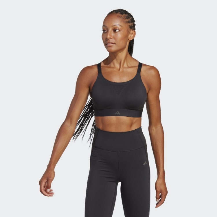 Sutiã Personalizado De Alto Suporte Para Treinamento De Impacto Preto Adidas