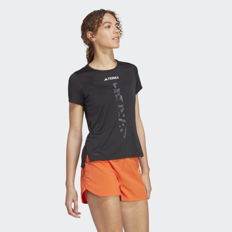 Camiseta De Corrida Preta Adidas Terrex Agravic