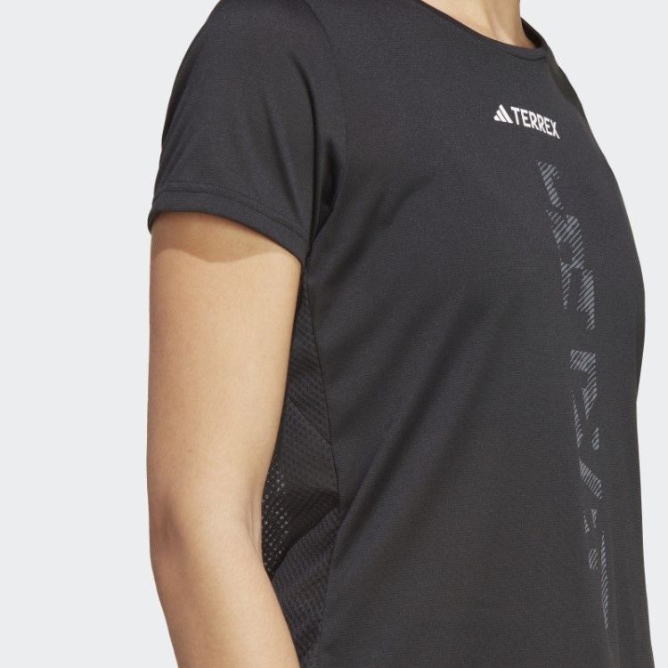 Camiseta De Corrida Preta Adidas Terrex Agravic