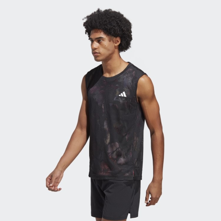 Camiseta Sem Manga Adidas Black Melbourne Tênis