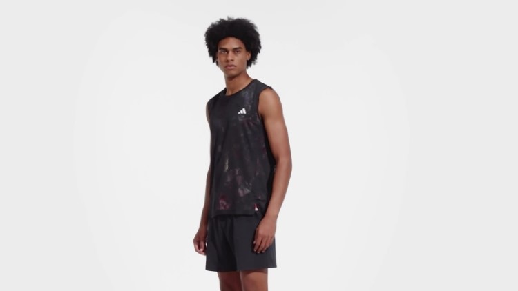 Camiseta Sem Manga Adidas Black Melbourne Tênis