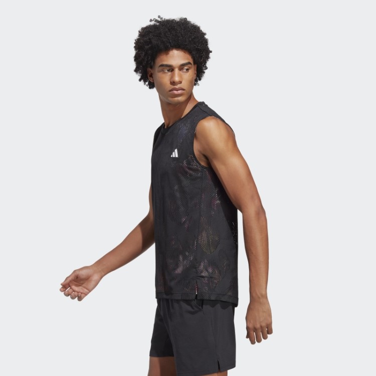 Camiseta Sem Manga Adidas Black Melbourne Tênis
