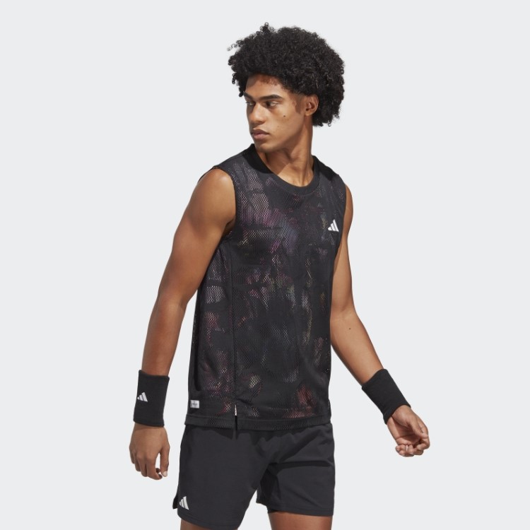 Camiseta Sem Manga Adidas Black Melbourne Tênis