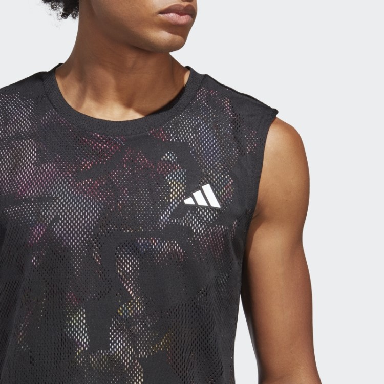 Camiseta Sem Manga Adidas Black Melbourne Tênis