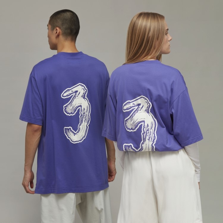 Camiseta De Manga Curta Com Logo Gráfico Adidas Y-3 Fashion