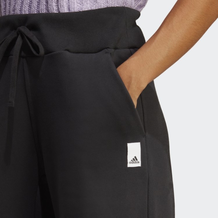 Calça Larga De Lã Adidas Lounge Preta