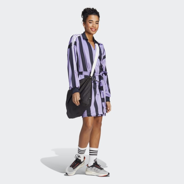 Vestido Jérsei Jacquard Adidas Violeta