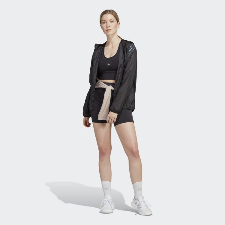 Sutiã Preto De Bolso De Corrida De Suporte Médio Adidas