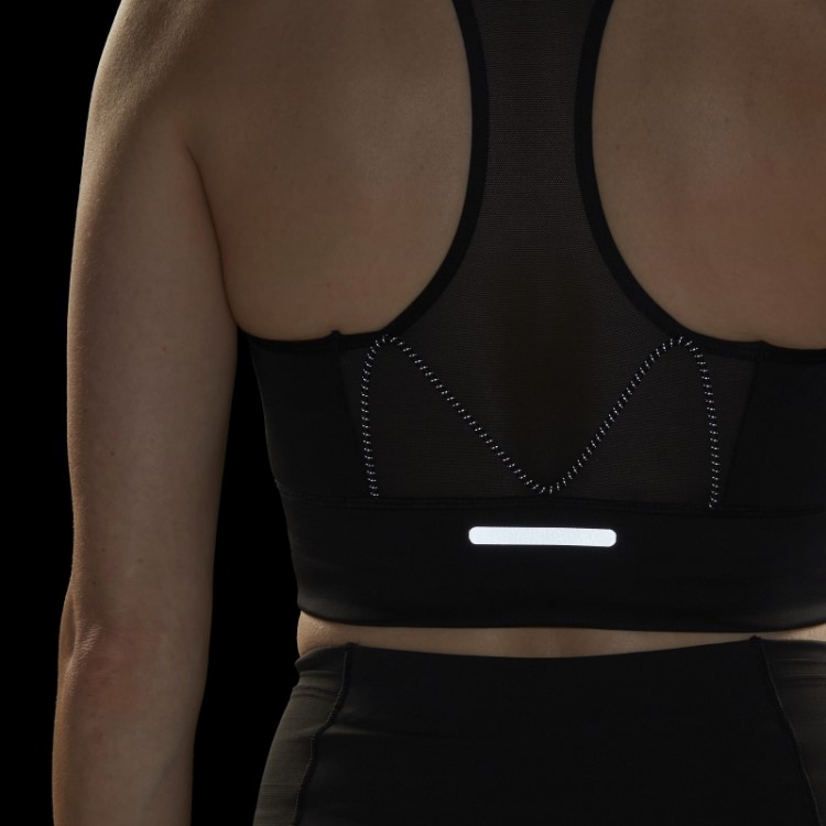 Sutiã De Bolso De Corrida De Suporte Médio Preto Adidas