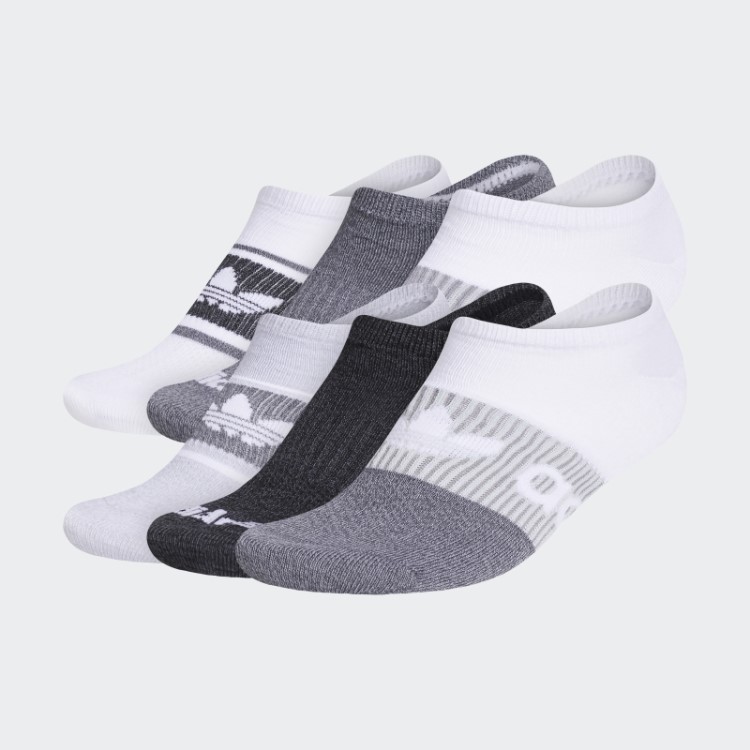 Meias Adidas Gradient Superlite No-show 6 Pares Branco