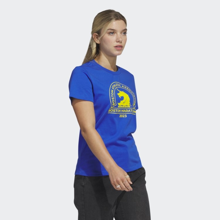 Boston Marathon 2023 Camiseta Com Logo Azul Adidas