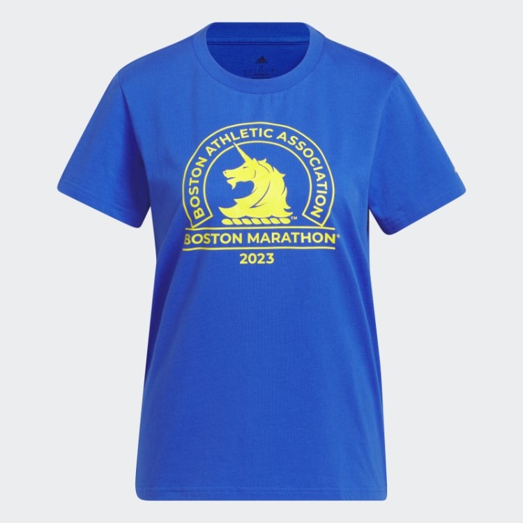 Boston Marathon 2023 Camiseta Com Logo Azul Adidas