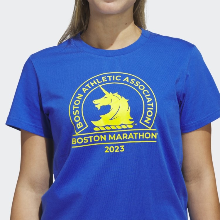Boston Marathon 2023 Camiseta Com Logo Azul Adidas