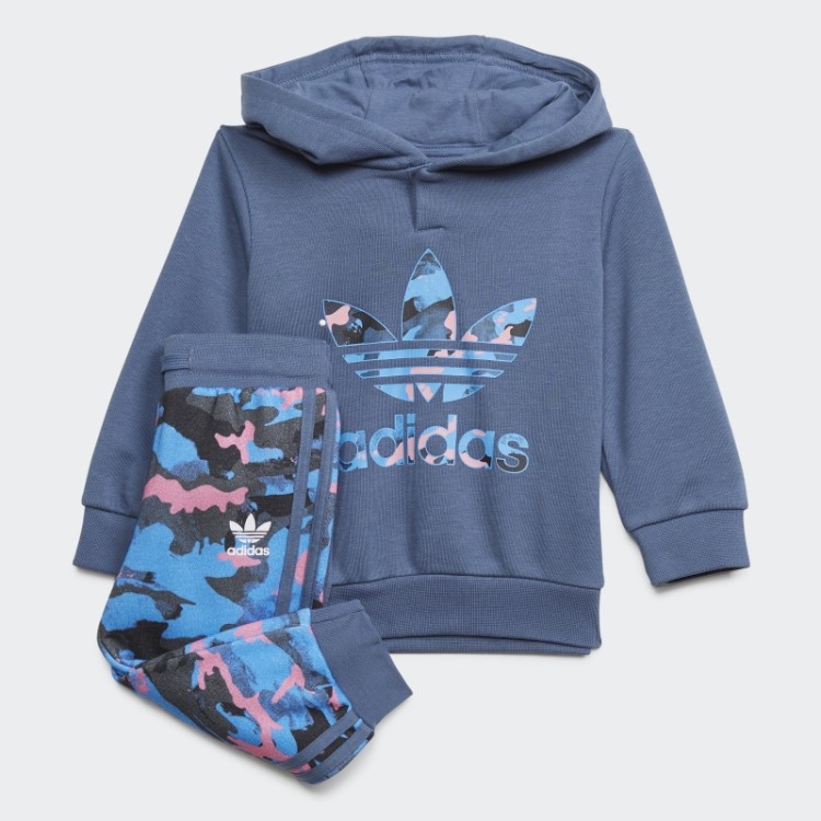 Conjunto De Moletom Camuflado Adidas De Aço