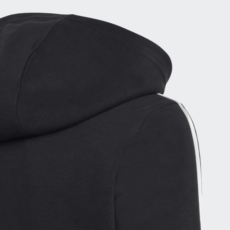 Adidas Essentials Moletom Branco Com Capuz E Zíper Nas Três Listras