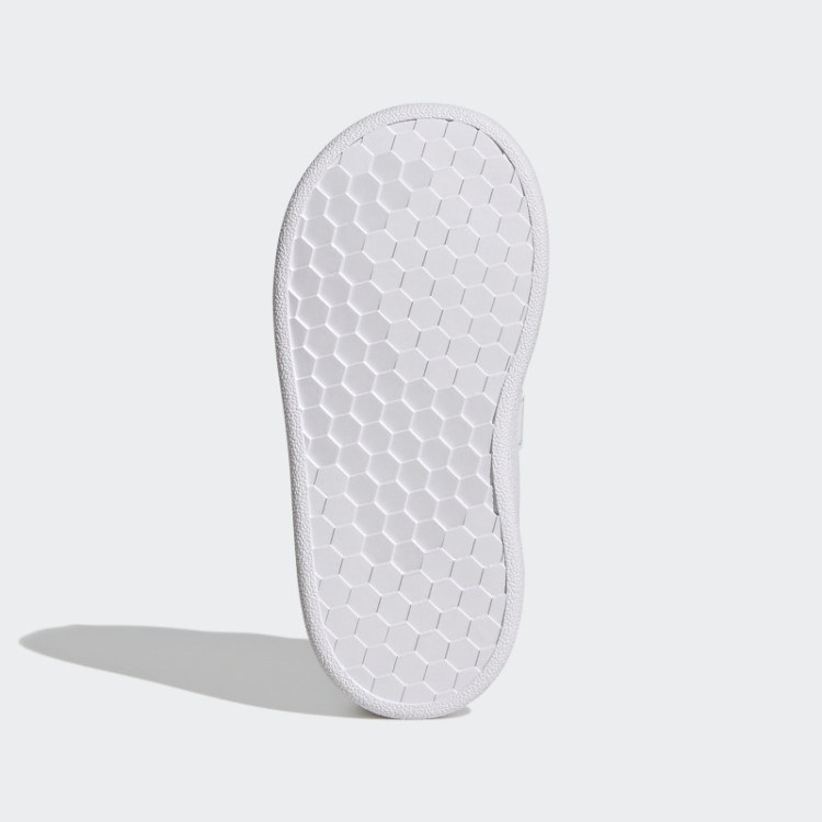 Vantagem Estilo De Vida Quadra Dois Sapatos De Velcro Branco Adidas