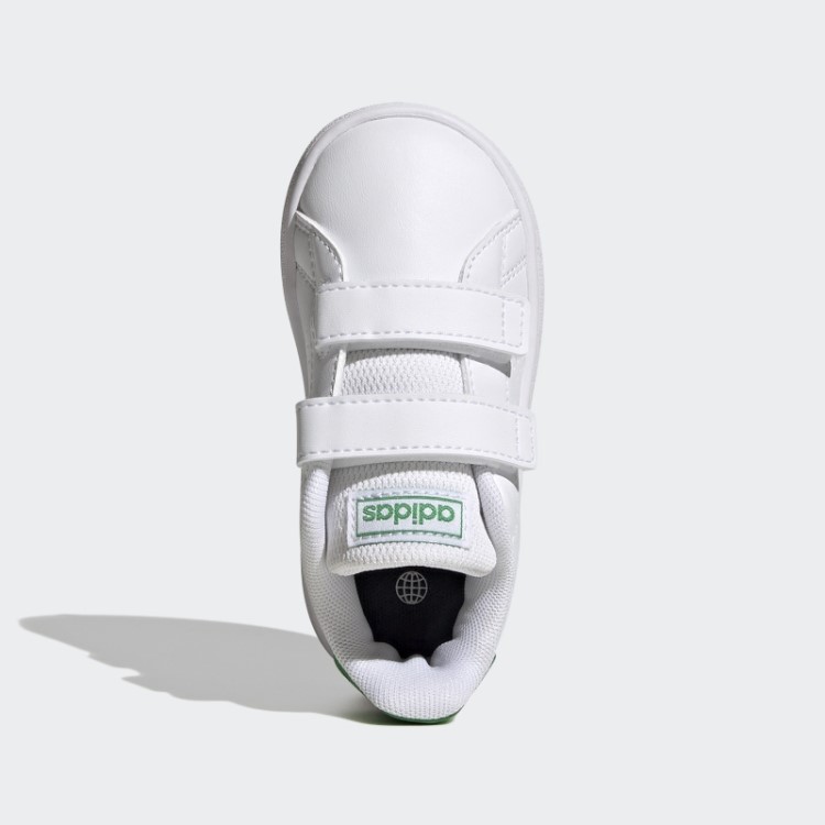 Adidas Advantage Estilo De Vida Tribunal Dois Sapatos De Velcro Verde